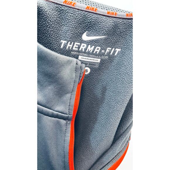 Nike ThermaFit 1/4 zip Pullover • Mens Small in Grey & Orange •Pre-Owned• - Picture 7 of 8